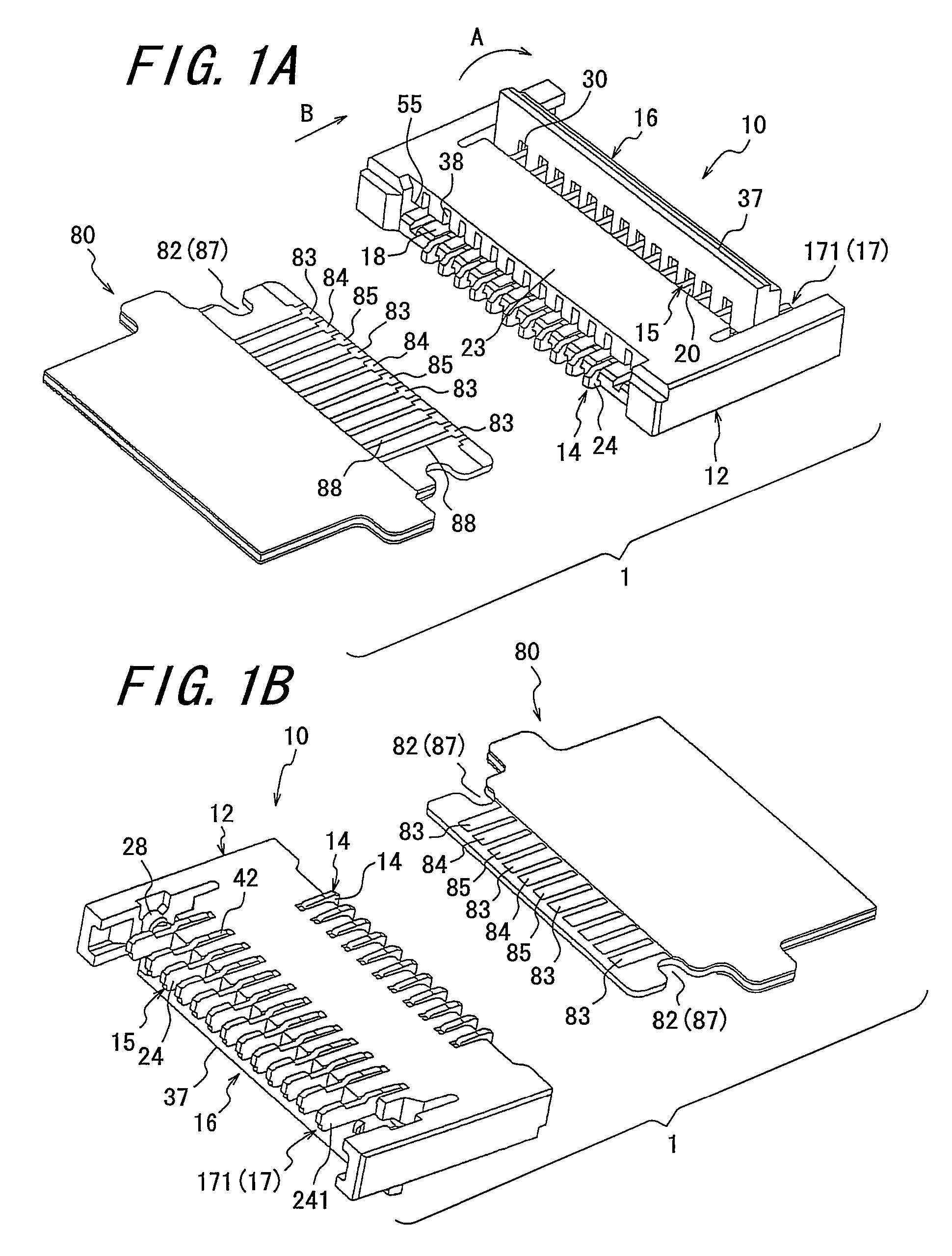 Flexible circuit board connector