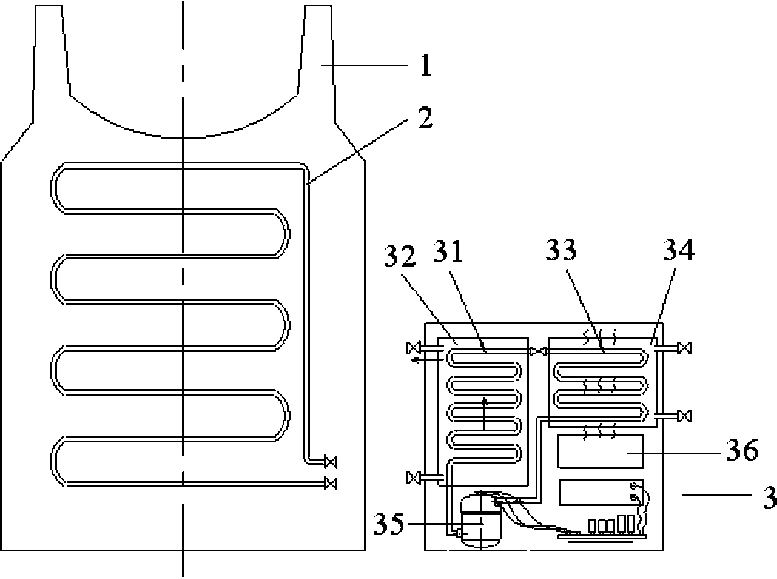 Detachable type refrigerating and heating air conditioner clothing