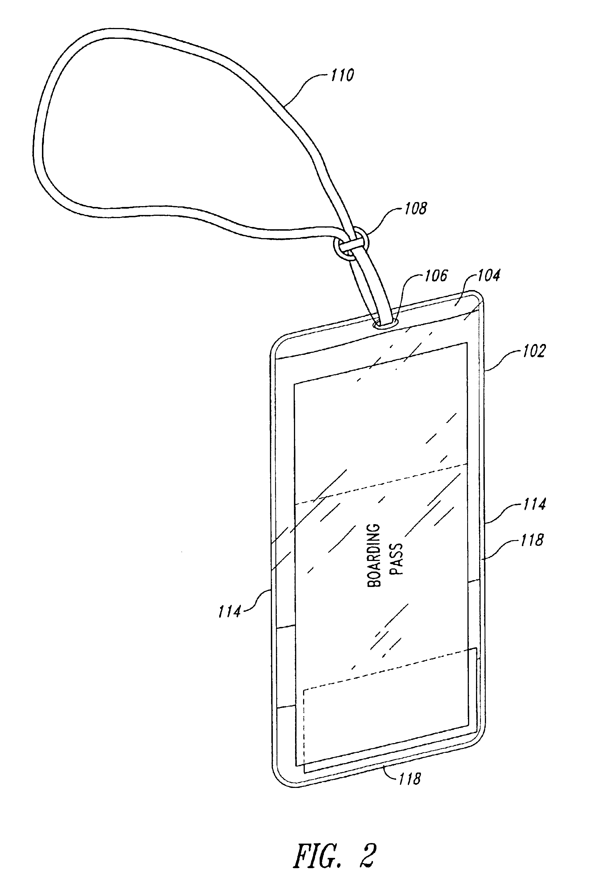 Holder for displaying travel related documents