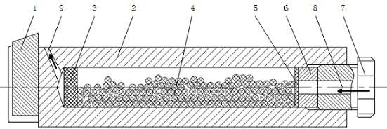 Vibration reduction cooling boring cutter based on metal rubber and manufacturing method thereof