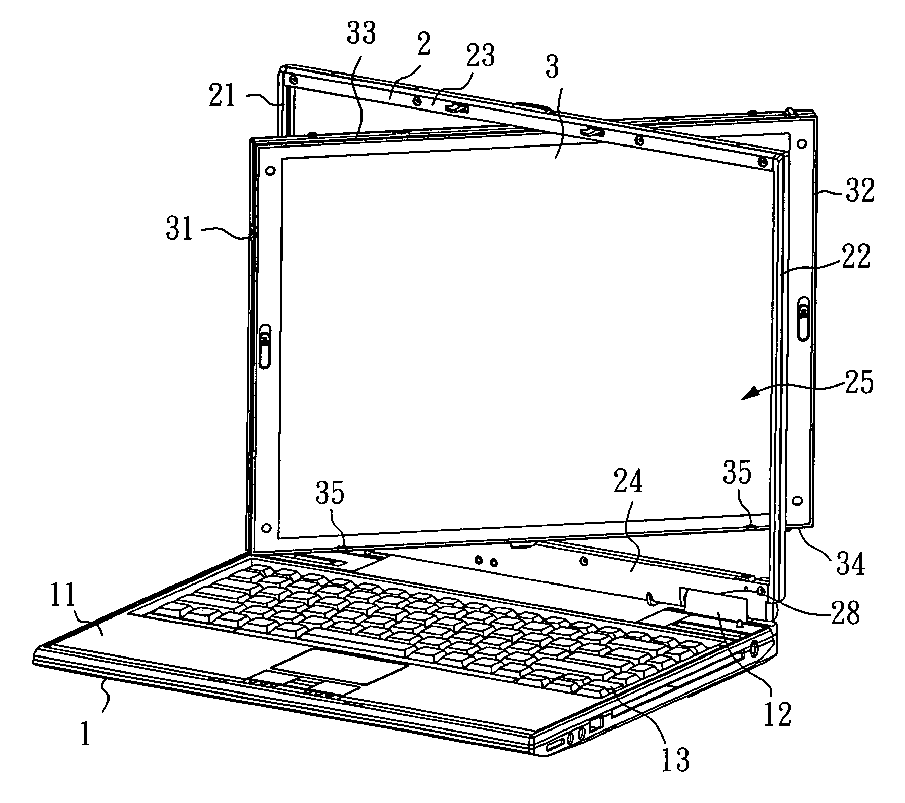 Display auto-locking structure