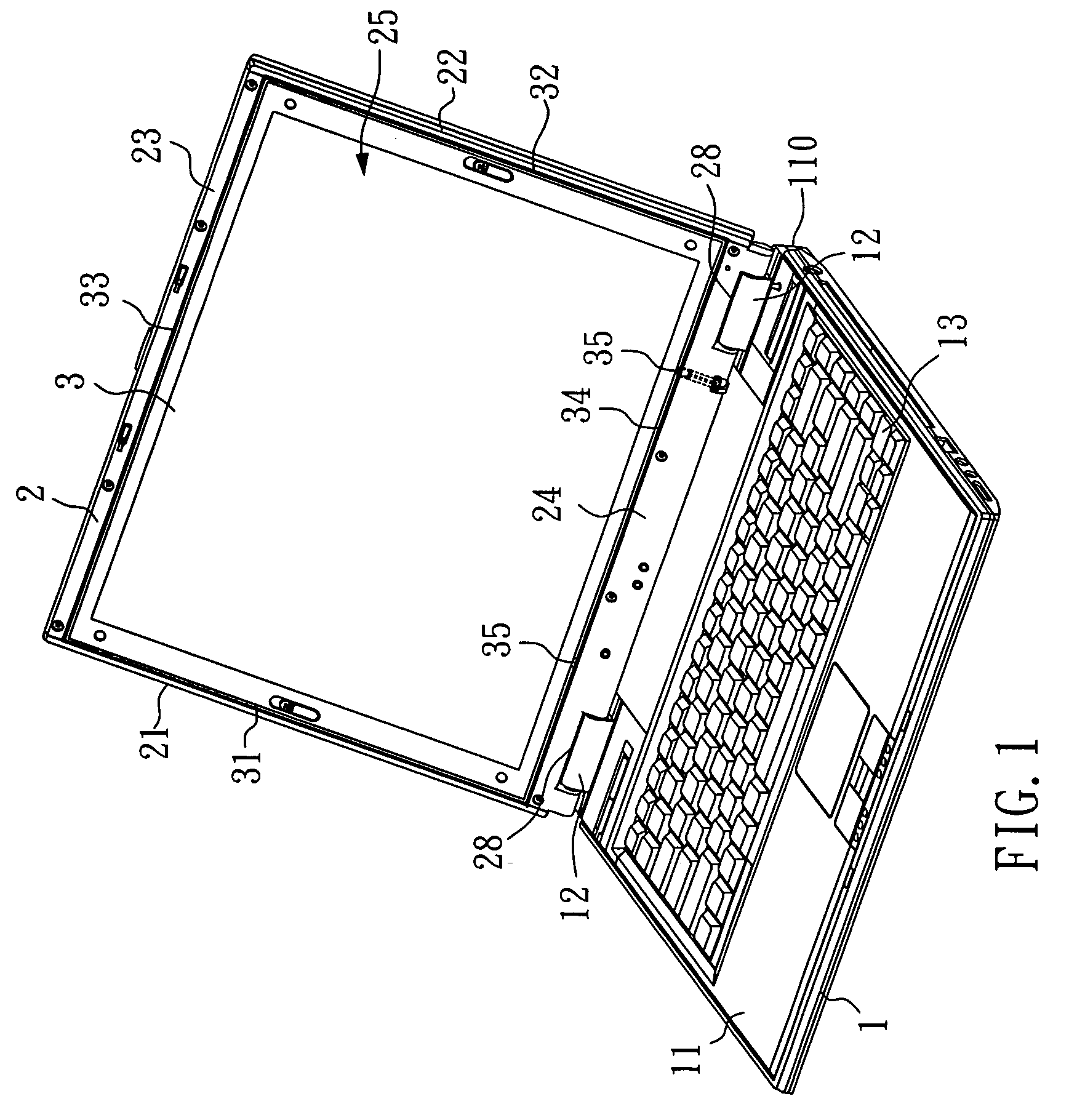 Display auto-locking structure