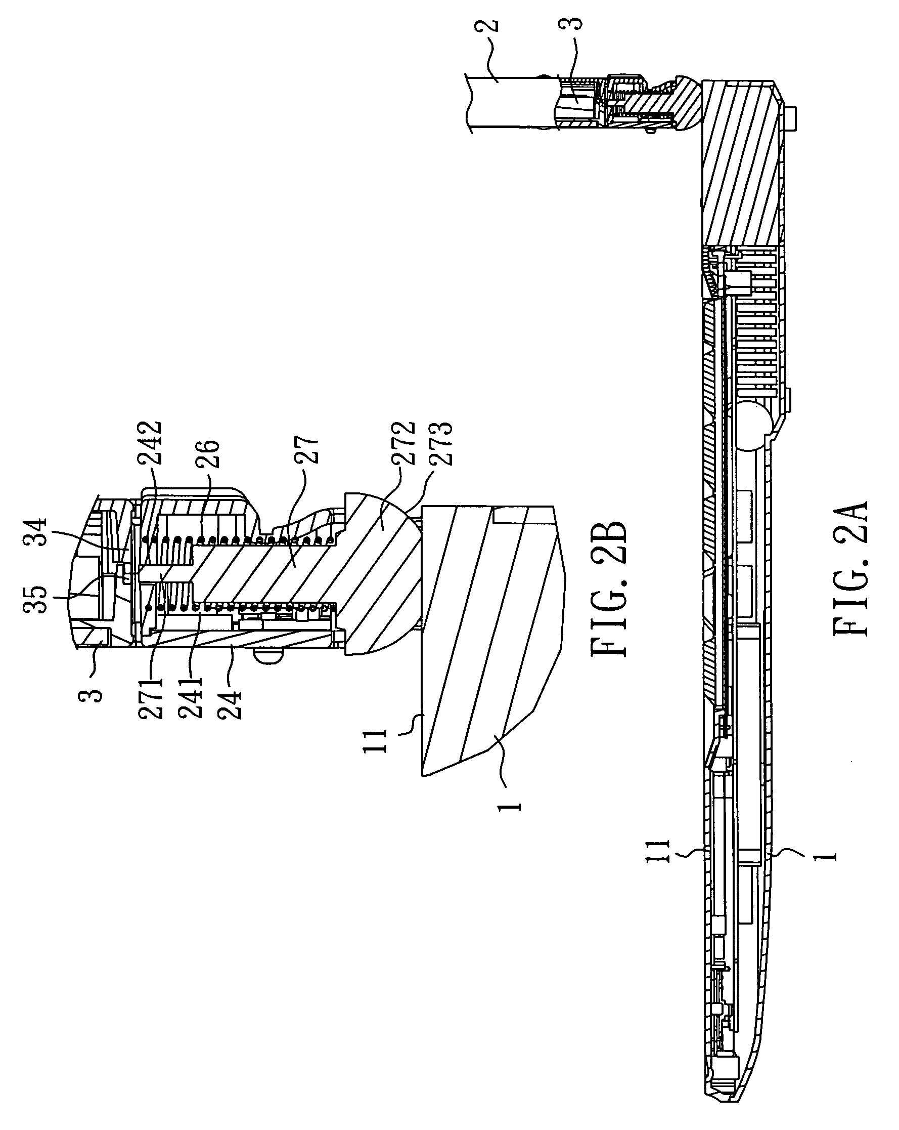 Display auto-locking structure