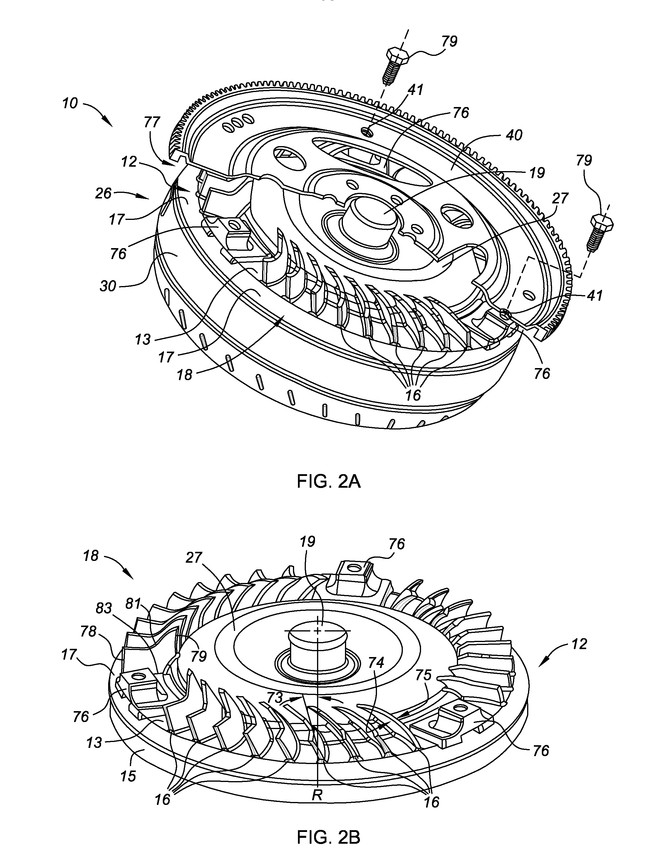 Vane air-cooling system for automatic transmission torque converter