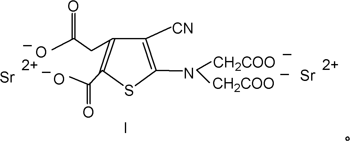 Synthesis method of strontium ranelate and hydrate thereof