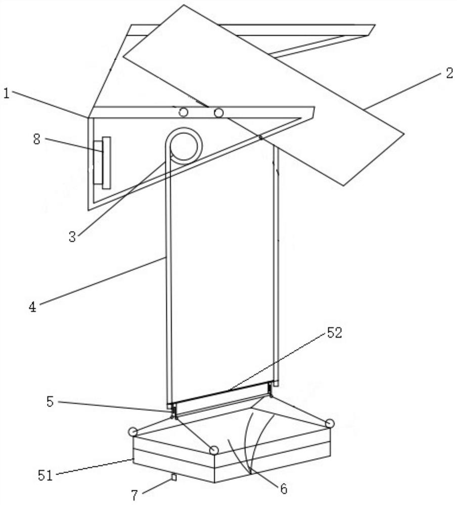 Photovoltaic power supply self-adaptive water level vertical slope bank hanging groove type ecological restoration device and use method thereof