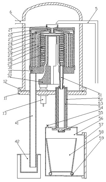 Equipment for extracting gold and silver from lead/bismuth base alloy