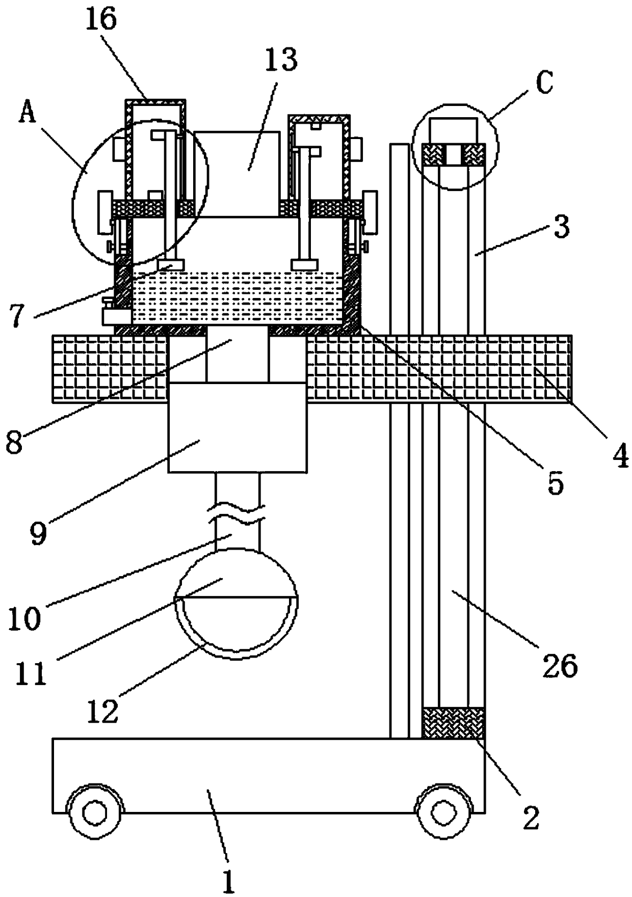 Atomizing device for clinical respiratory medicine department