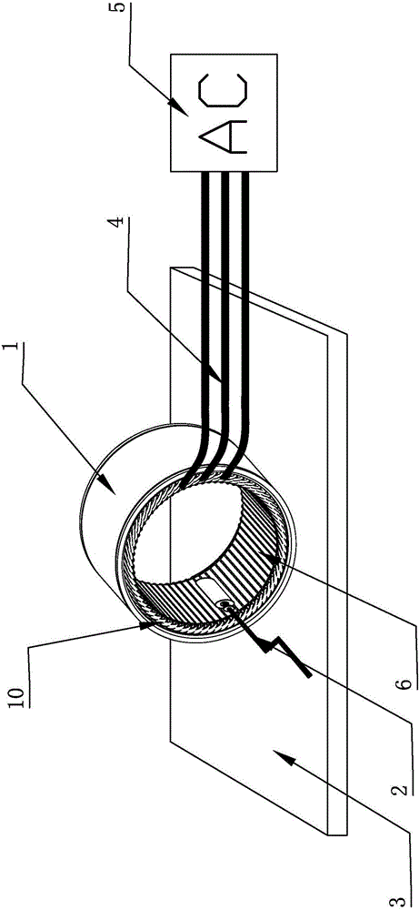 Three-phase AC motor stator winding coil mismatched wiring detection apparatus and the detection method