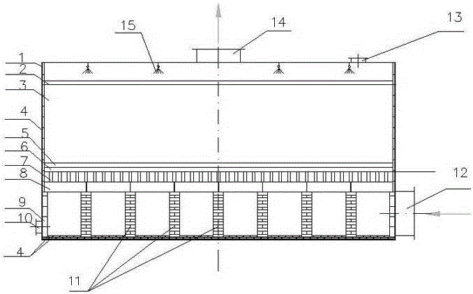 Glass fiber reinforced plastic filler-type catalytic desulfurization tower