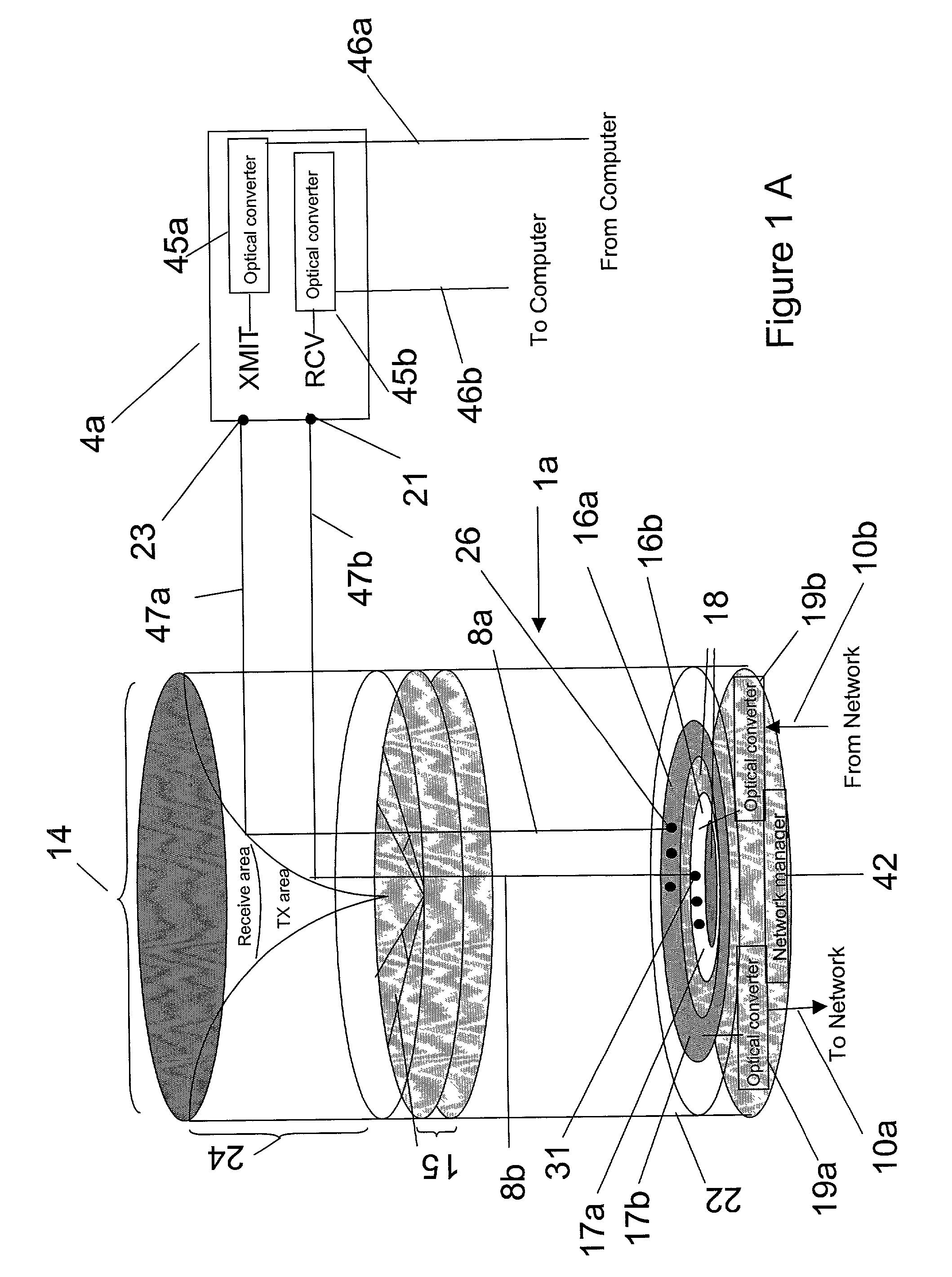 Wireless optical system for multidirectional high bandwidth communications