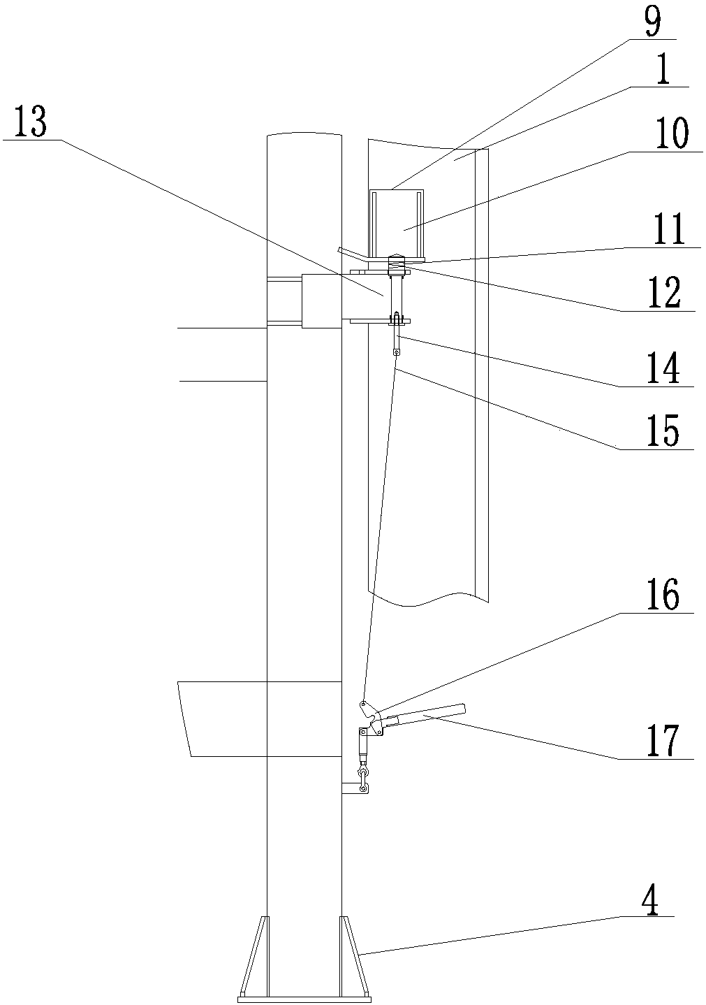 Self-elevating boarding ladder