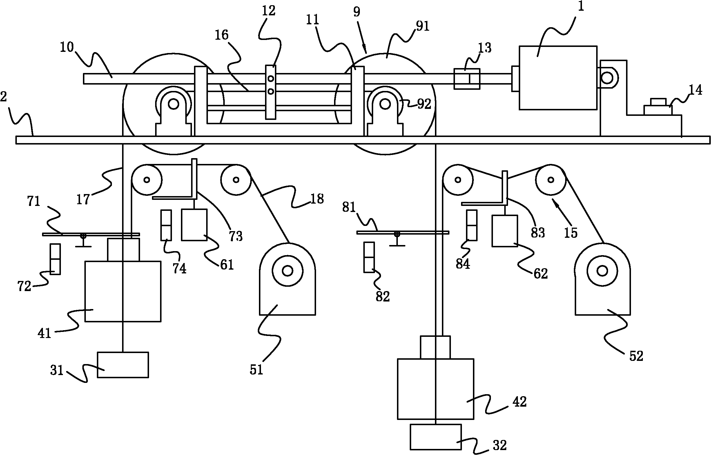 Test bed for detecting positive and negative work of linear moving electric mechanism