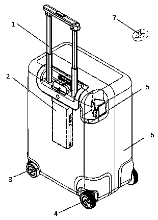 Clutch drive intelligent following luggage box