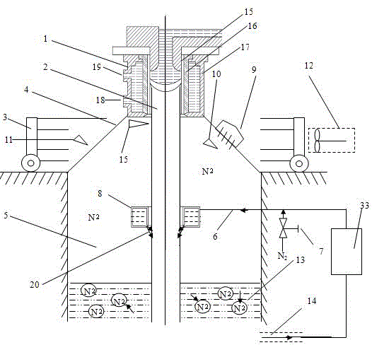 Copper and copper alloy casting equipment under protection of nitrogen