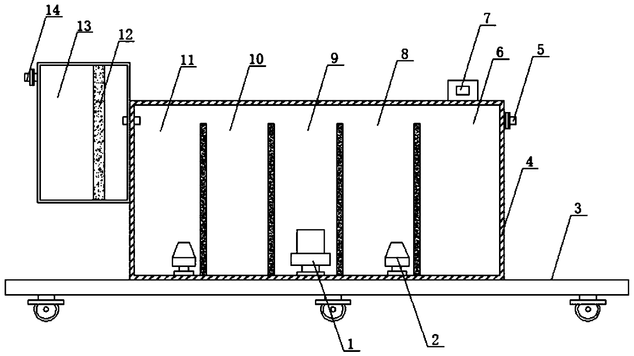 Mobile construction site integrated sewage recycling device