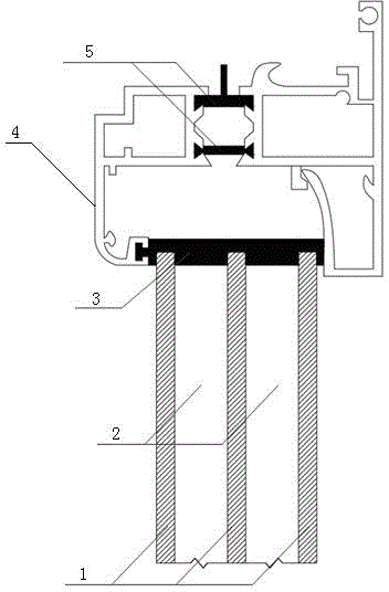 Double-hollow double-silver Low-E aluminium alloy broken-bridge heat-preservation thermal-insulation window structure