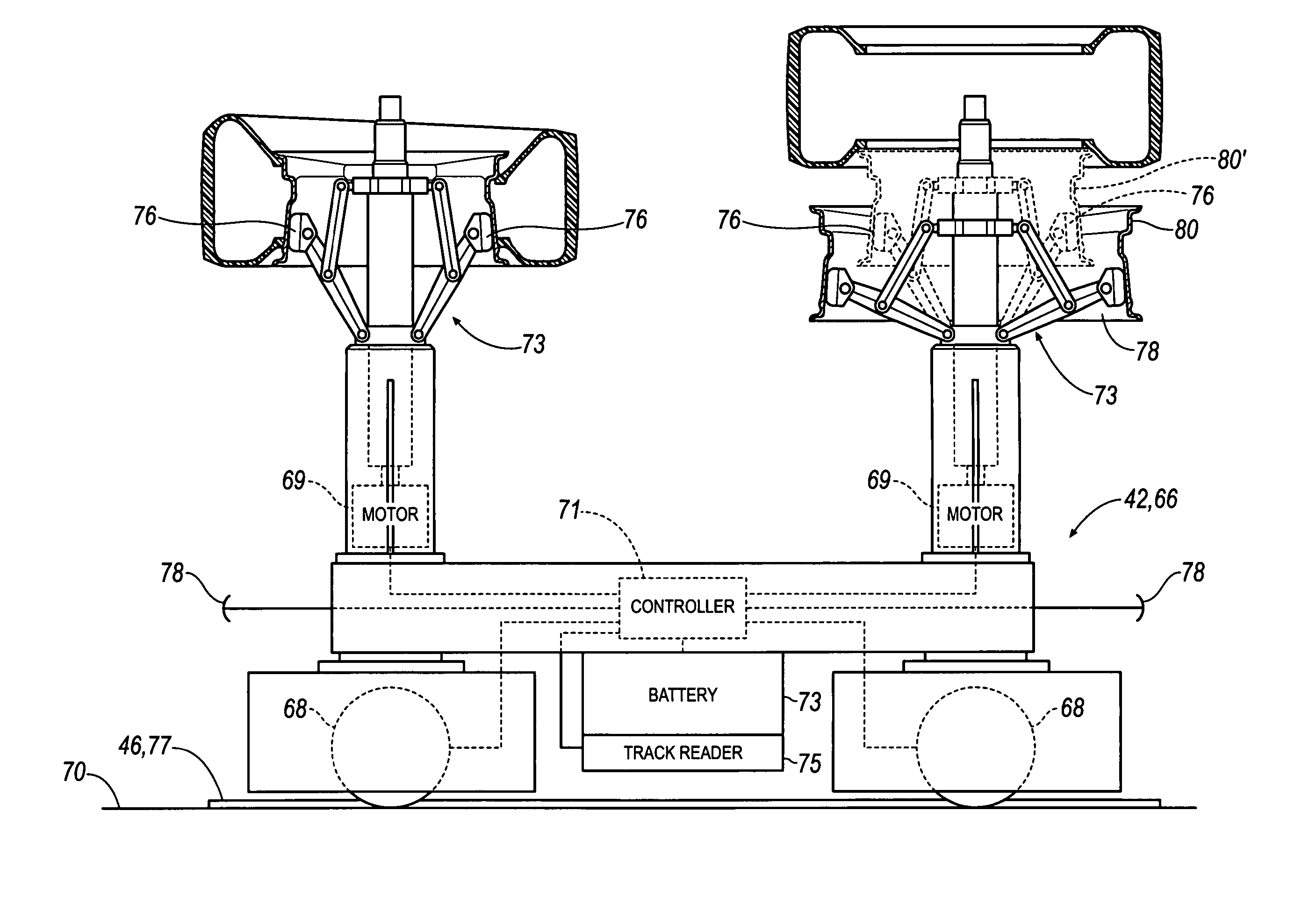 System for transporting and manipulating tires and wheels