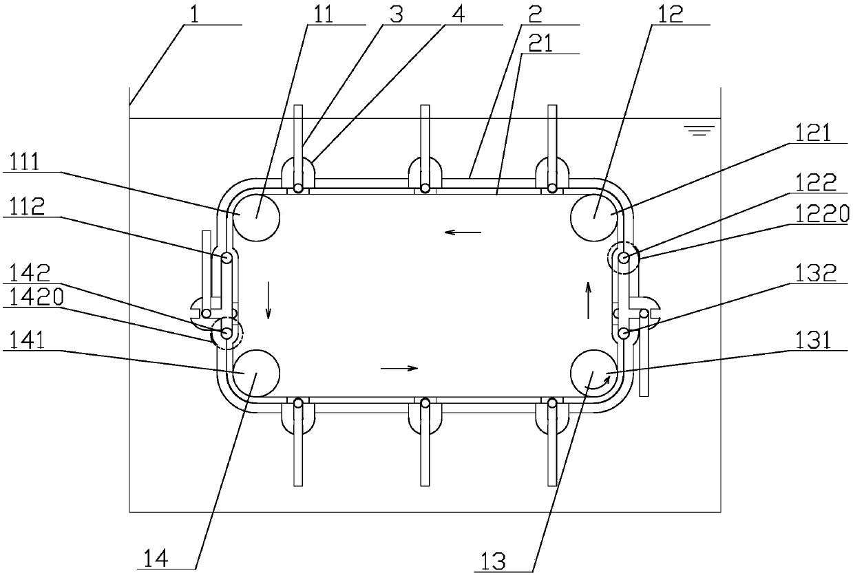 Skimming and mud scraping device