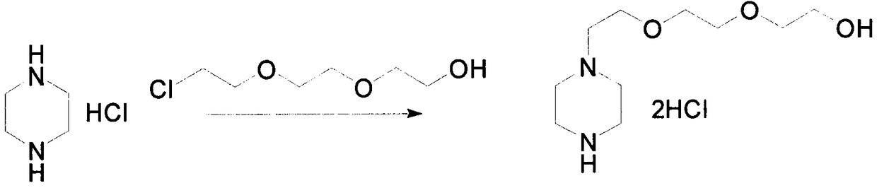 Novel preparation method of 1-[((2-hydroxyethyoxyl)ethyoxyl)ethyl]piperazine hydrochloride