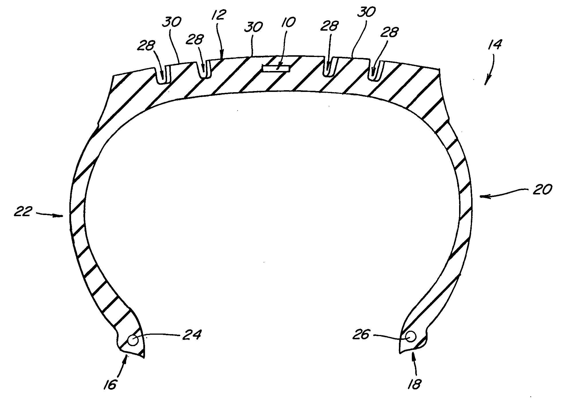 Tire wear sensor