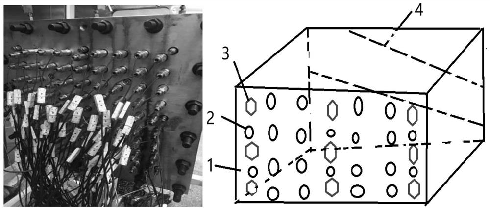 Device and method for polymer flooding equilibrium displacement front monitoring experiment evaluation