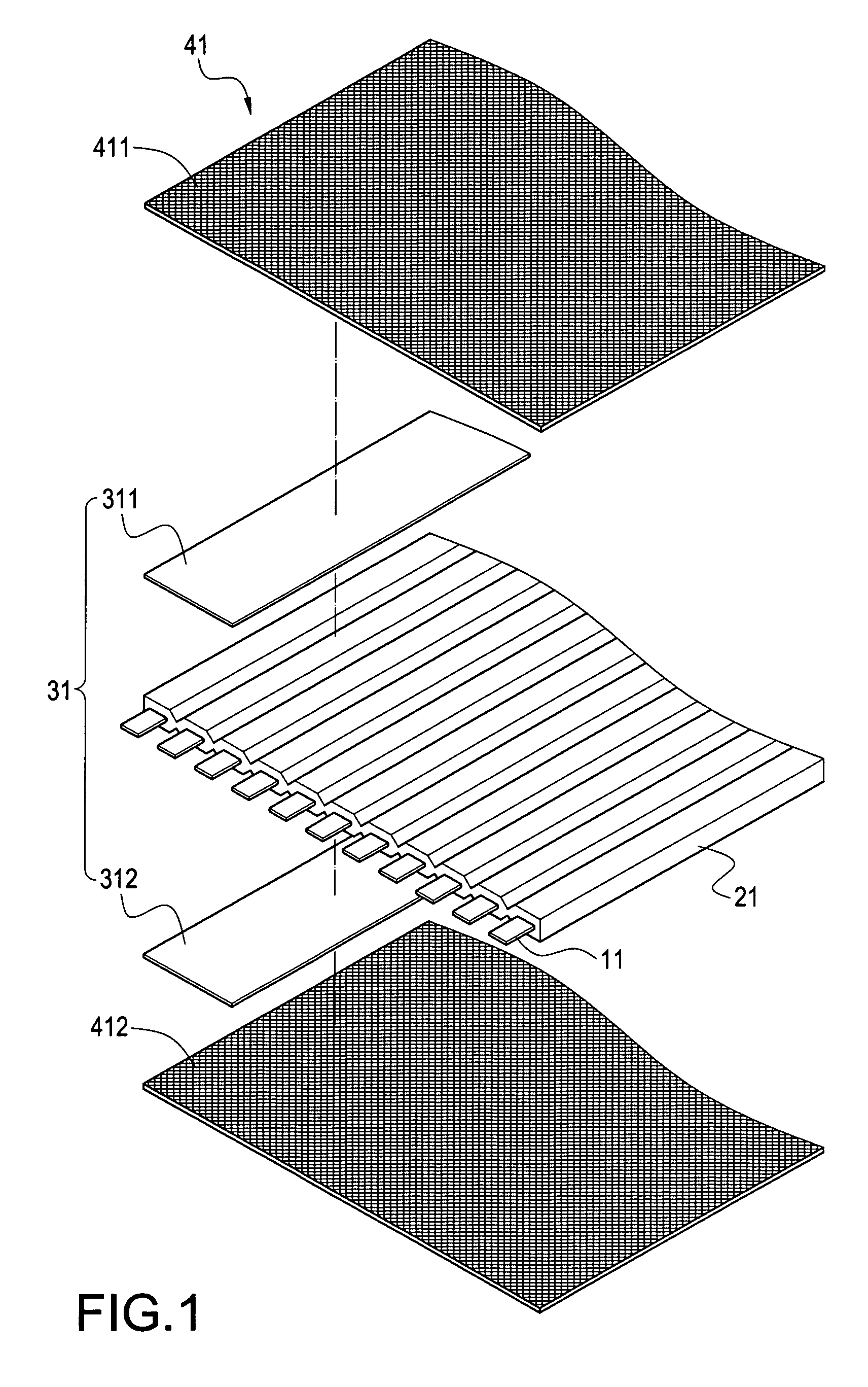 Flat cable covering means for generating different impendances