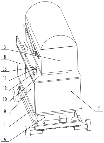 Portable automatic disinfection device for gynaecology and obstetrics