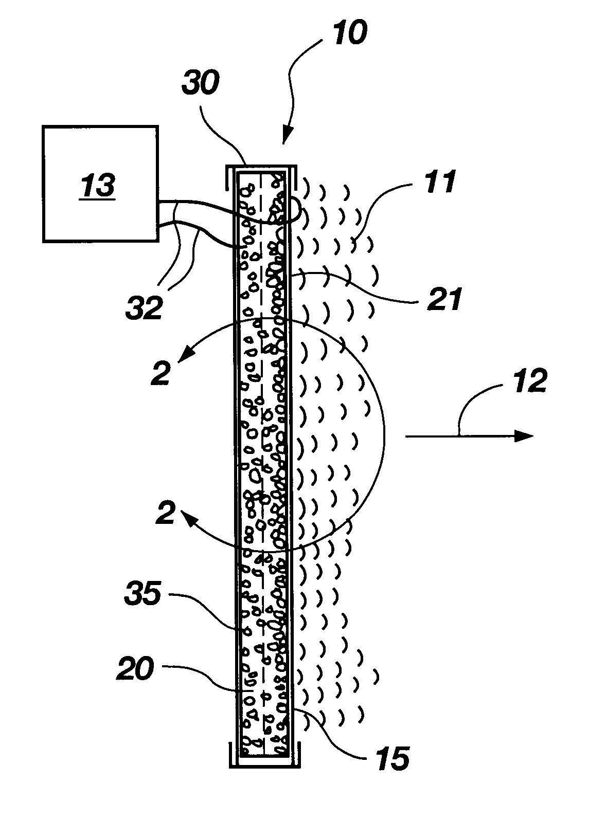 Sonic emitter with foam stator