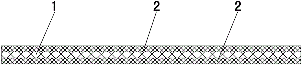 A kind of preparation method of the bamboo mat base material of composite plant fiber layer