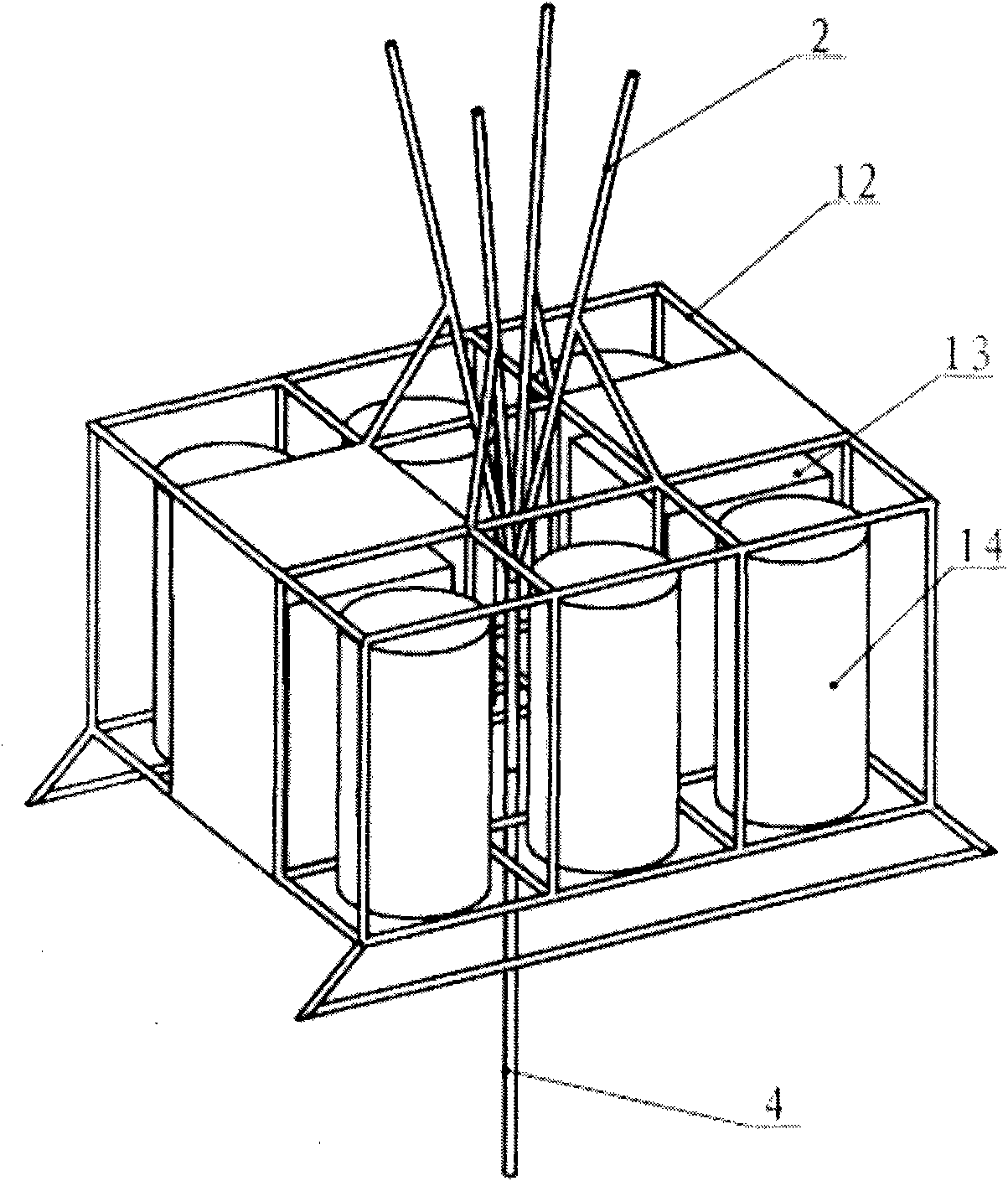 Floating platform for mooring hot air airship