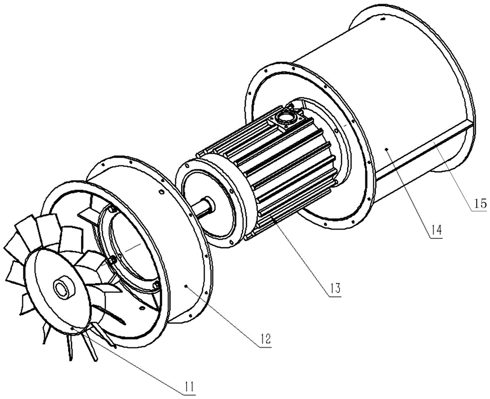 Ultra-low-noise mining local fan