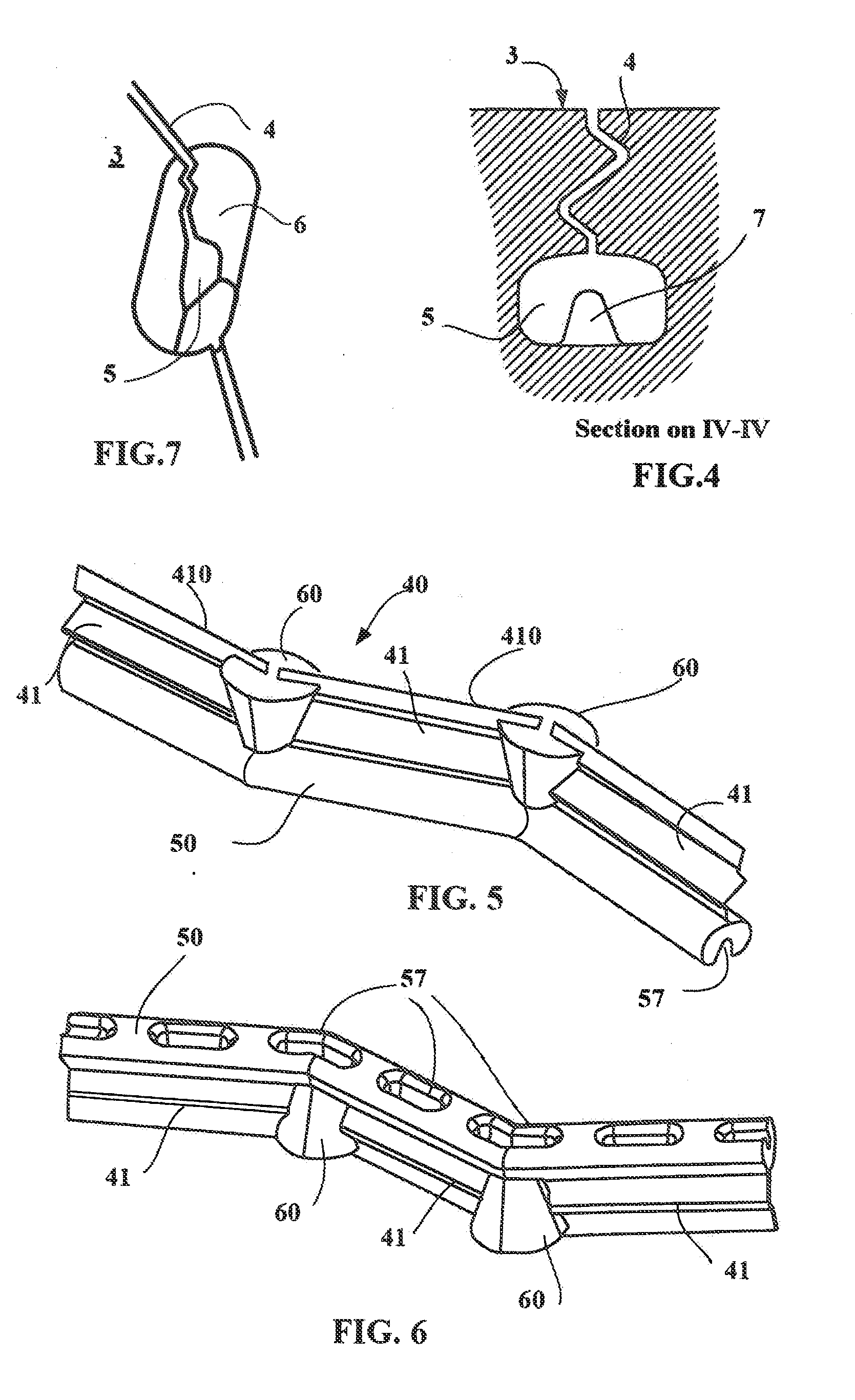 Tire tread for a trailer-type heavy vehicle and molding component