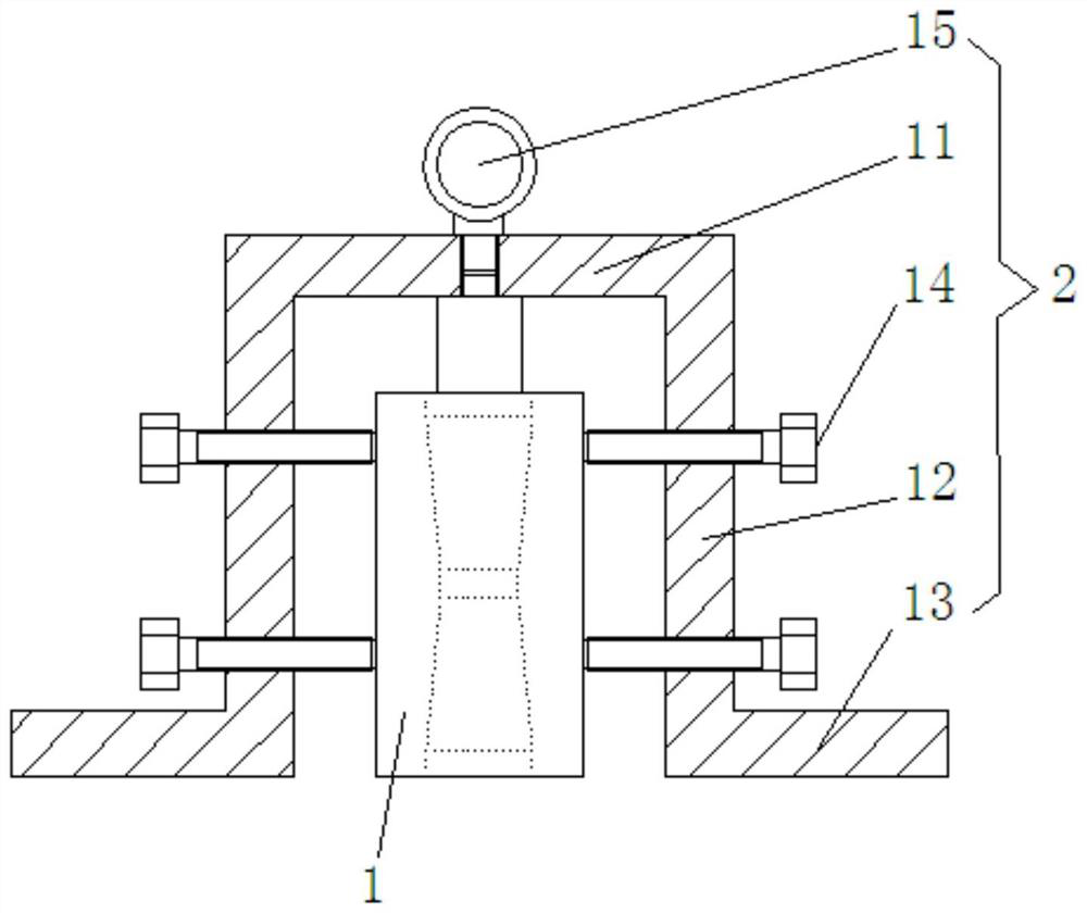 Tool for clamping large Venturi tube free forging blank vertical lathe