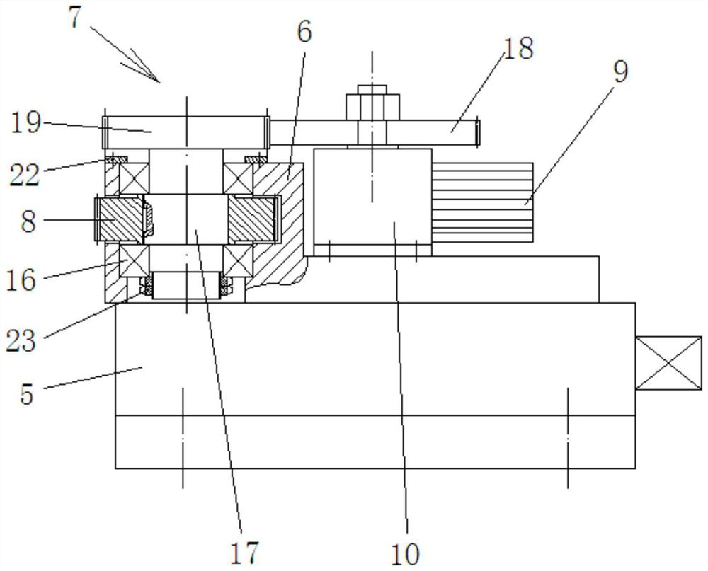 Tool for clamping large Venturi tube free forging blank vertical lathe