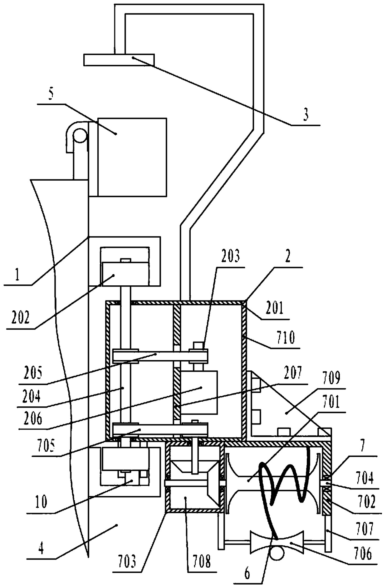 Intelligent watering device for potted plants of overpass road