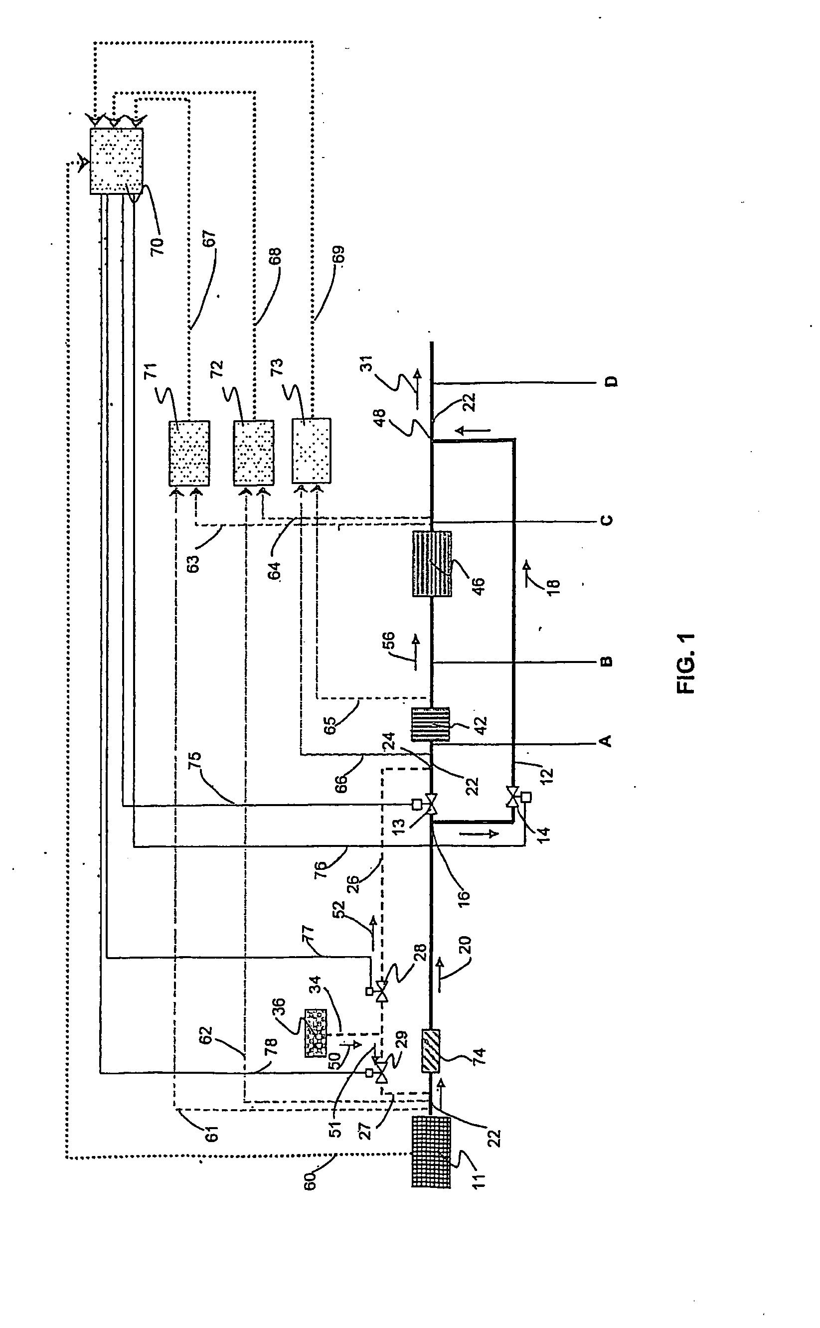 Bypass controlled regeneration of NOx adsorbers