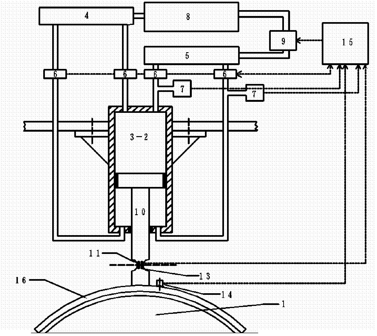 Active-control hydraulic type rub-impact fault detection test apparatus