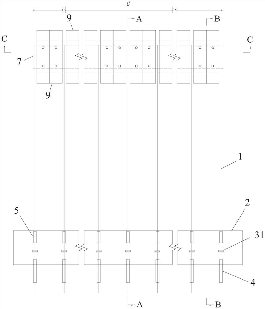 Large-span bridge high-order vortex vibration wind tunnel test model system and test method thereof