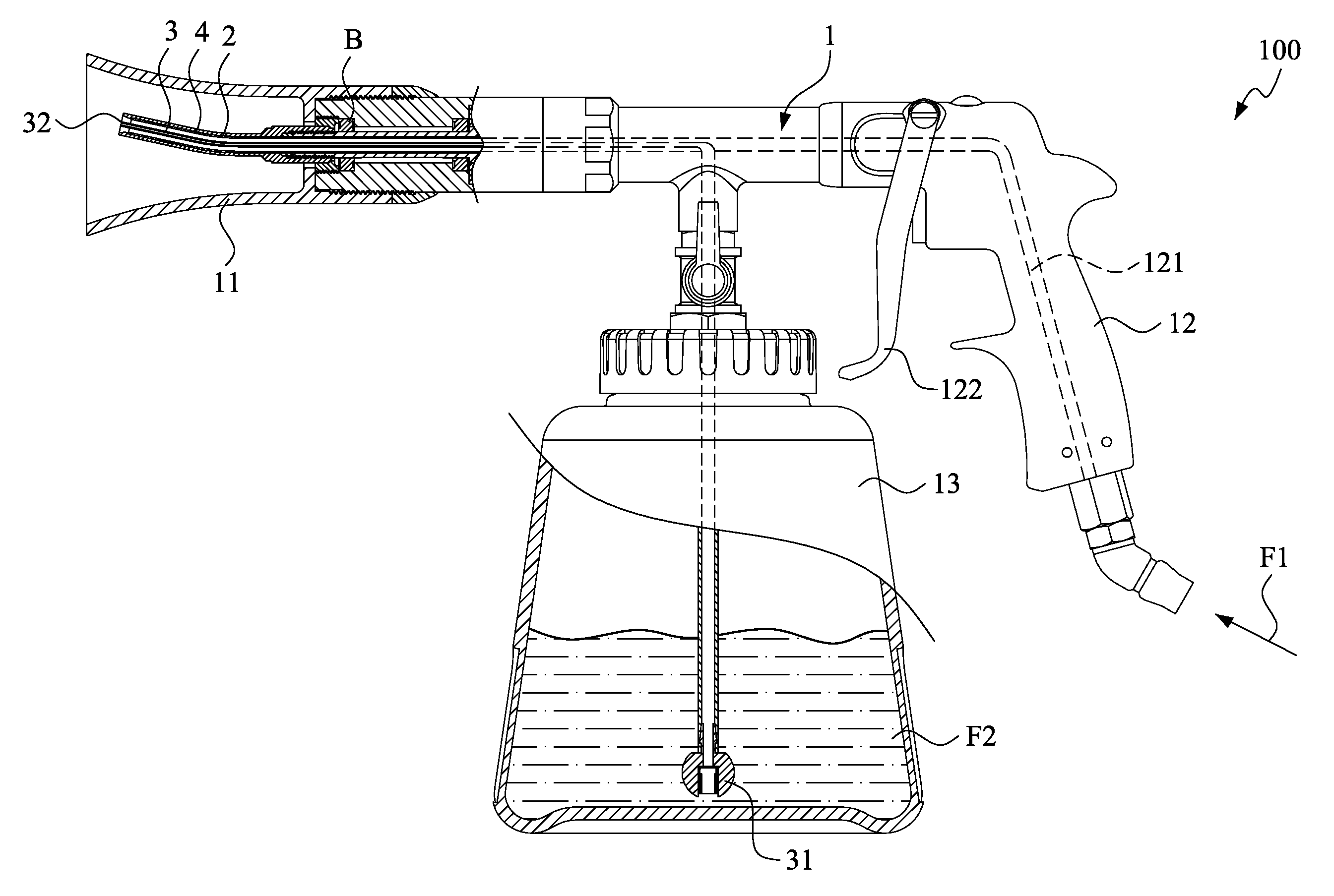 Spraying device