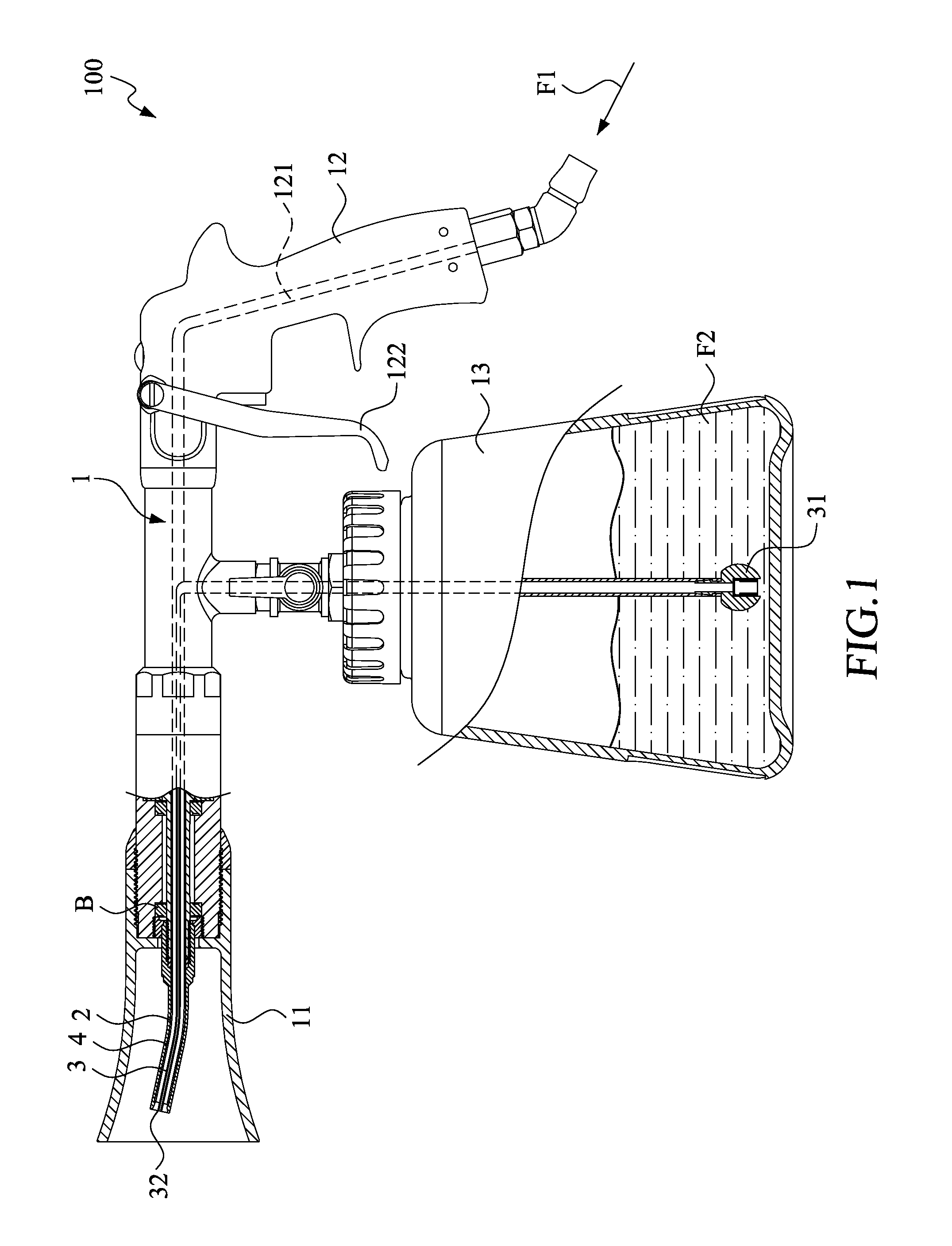 Spraying device