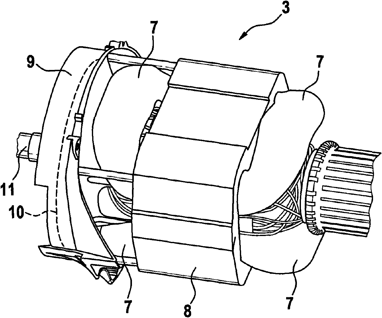 Machine tool having an electric drive motor