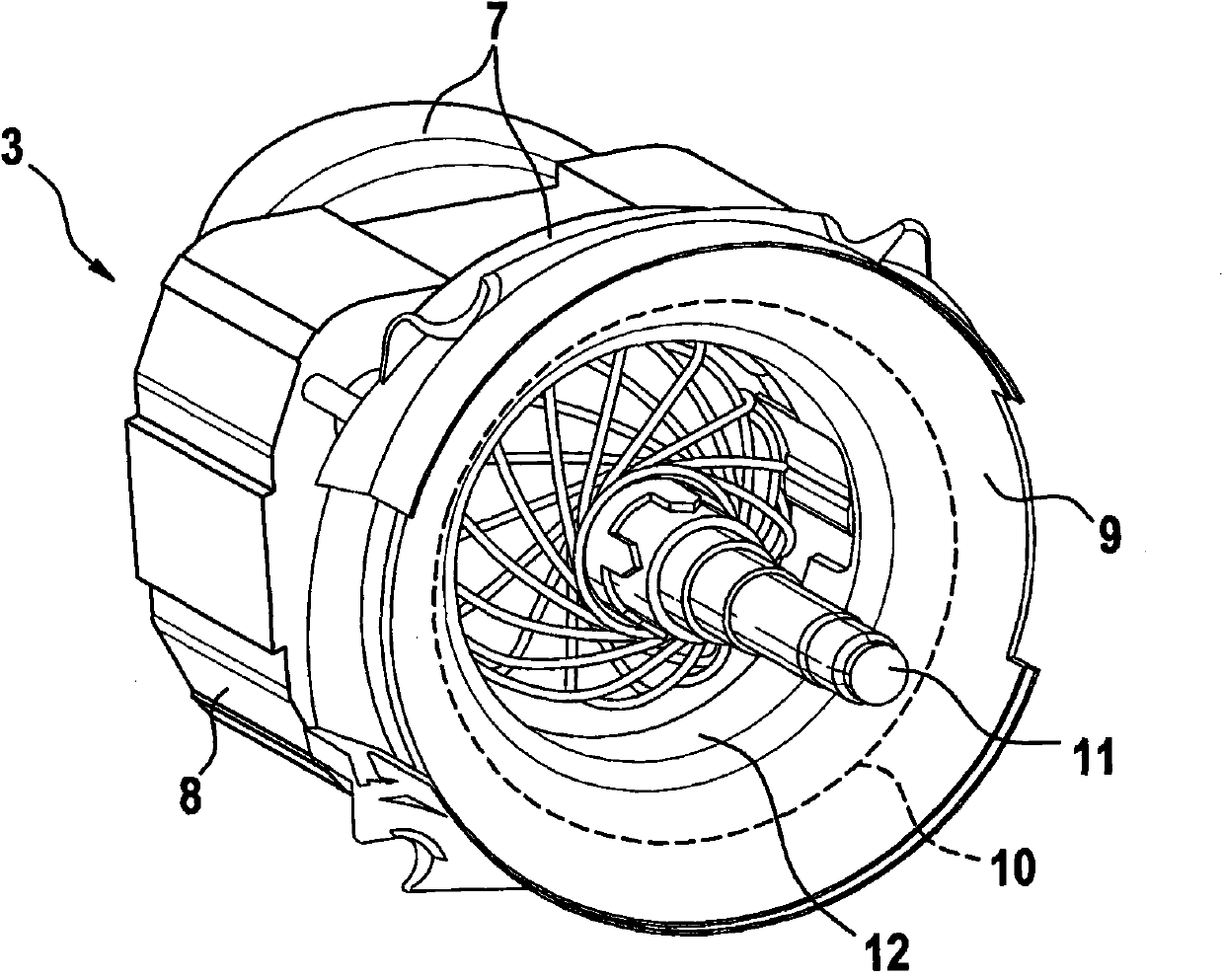 Machine tool having an electric drive motor