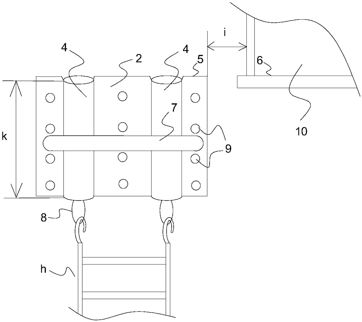 Device for escape up and down the floor and its application method