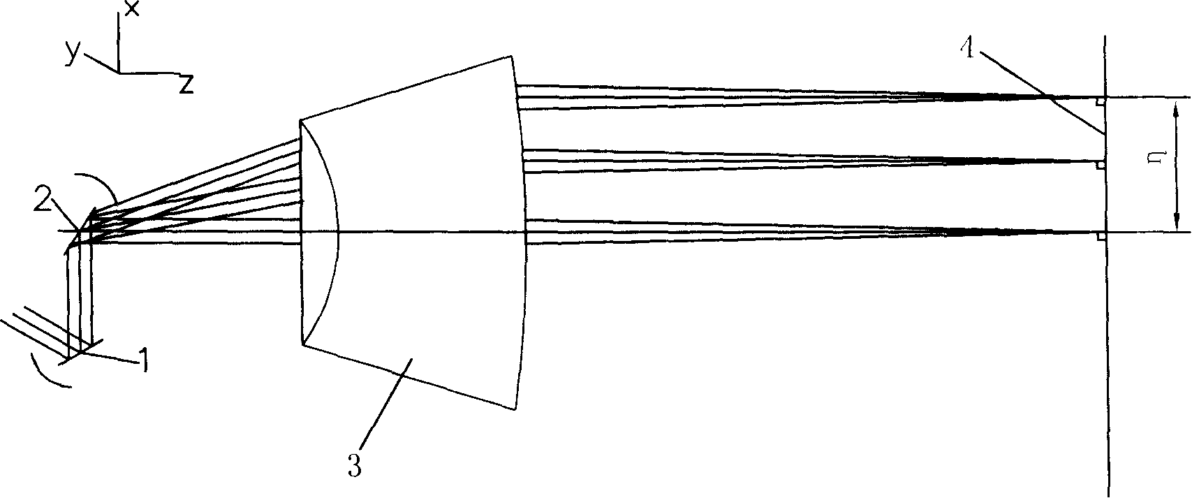 Telecentric F-theta optical lens and optical system