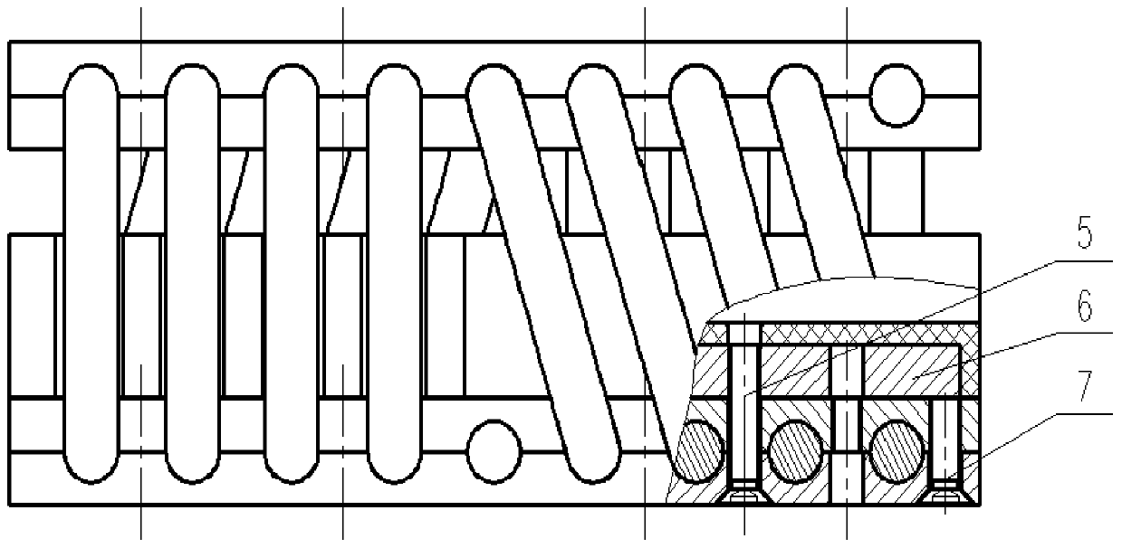 Three-way limiting type steel wire rope vibration isolator