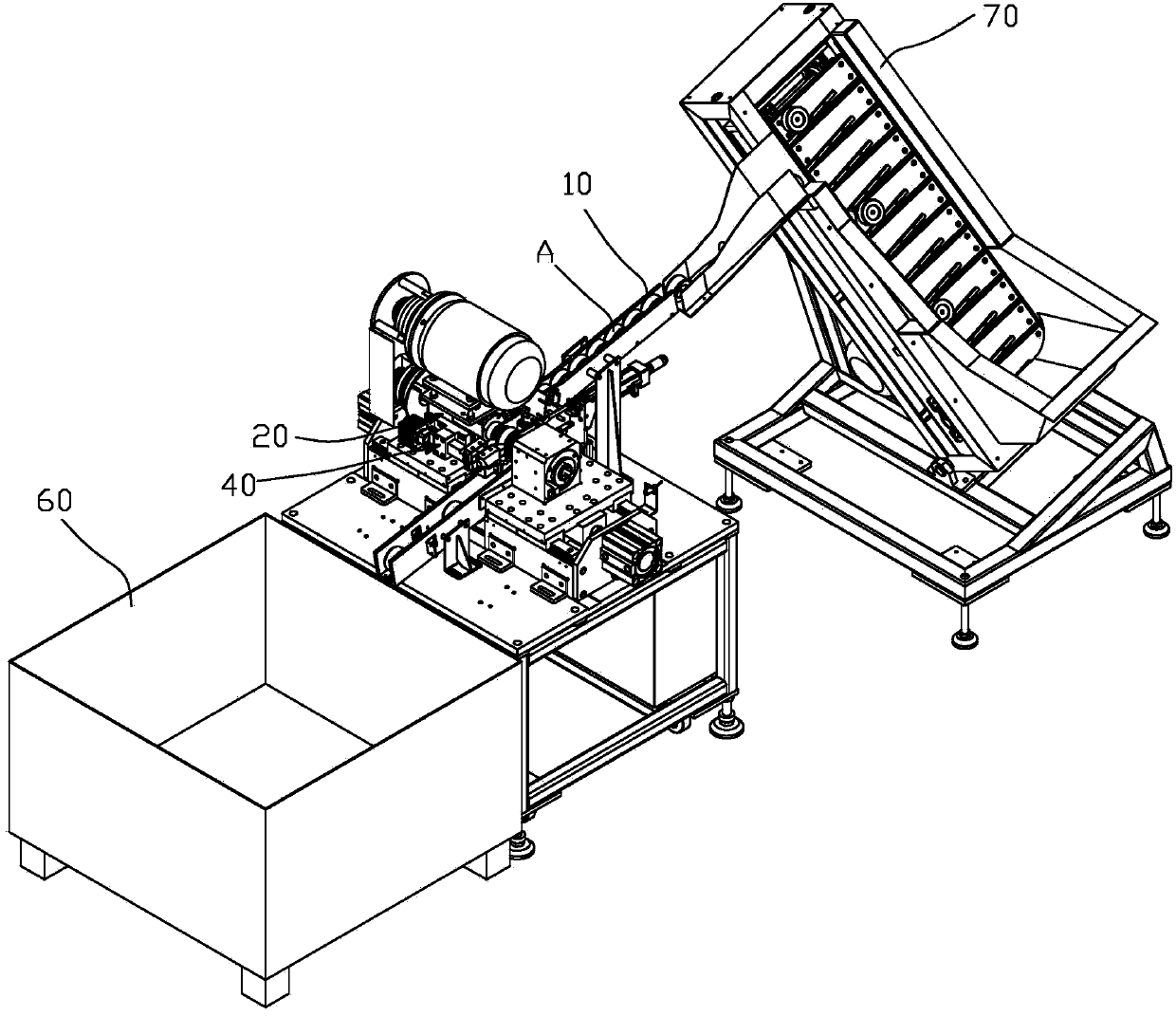 Automatic rotor chamfering machine