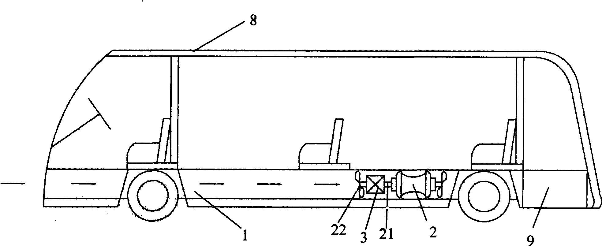 Wind power generation energy-saving apparatus of vehicle