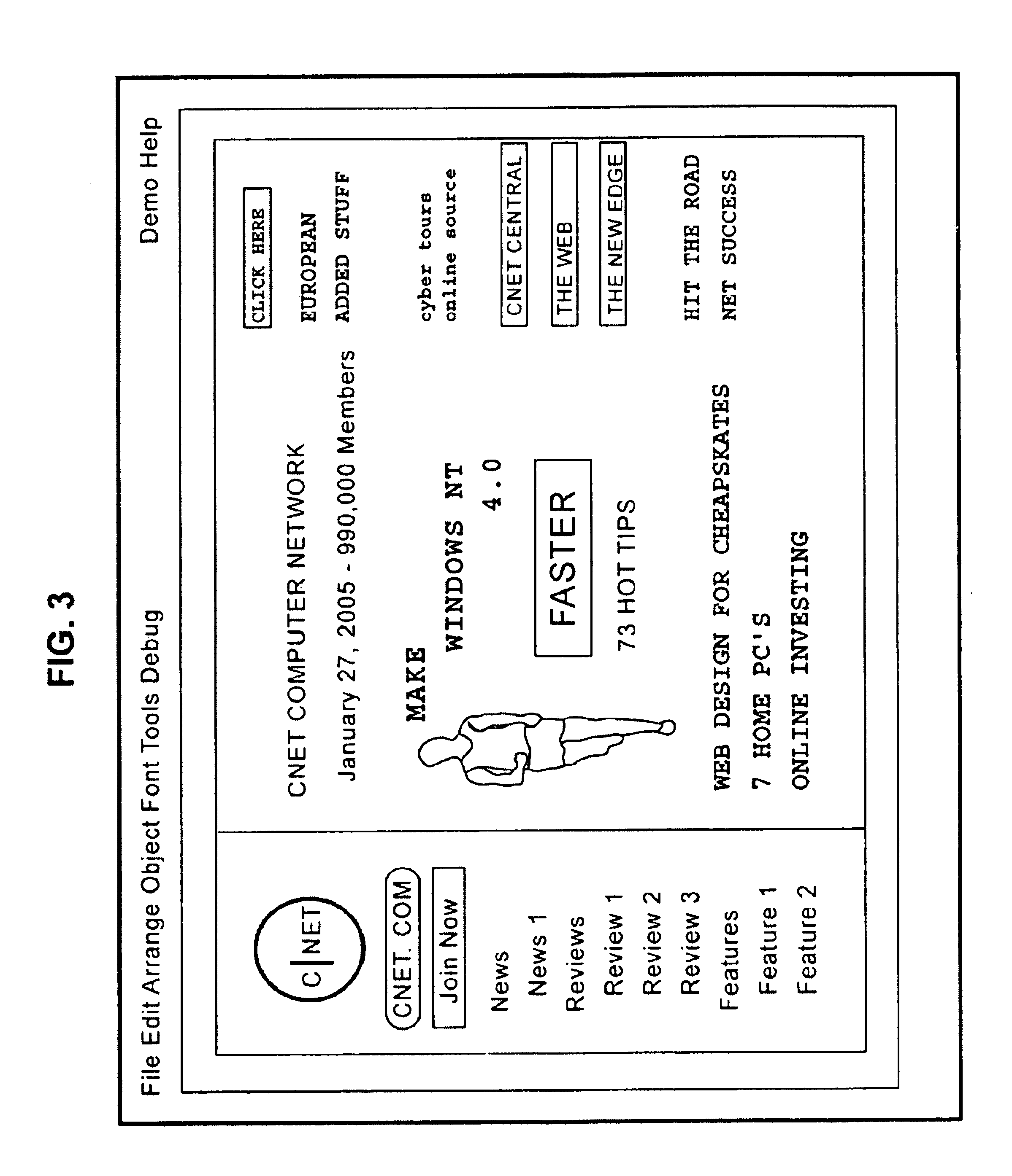 Method of advertising on line during a communication link idle time