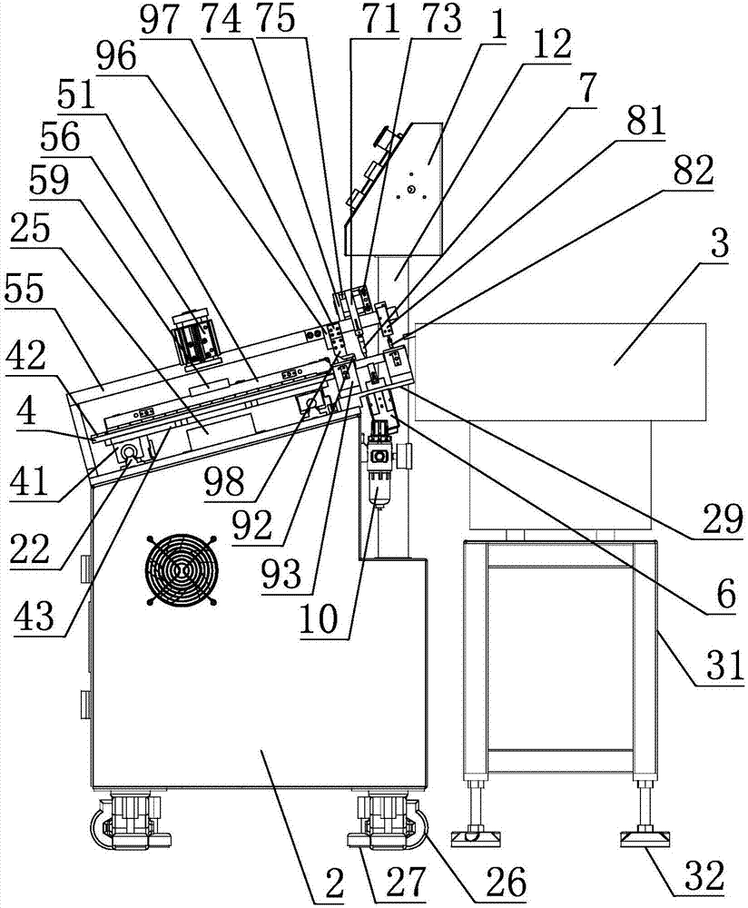 Nixie tube material arrangement machine with automatic detection and direction rotating functions